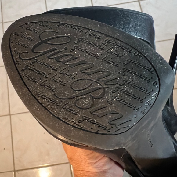 Leather Platform Stiletto Booties - Picture 8 of 14